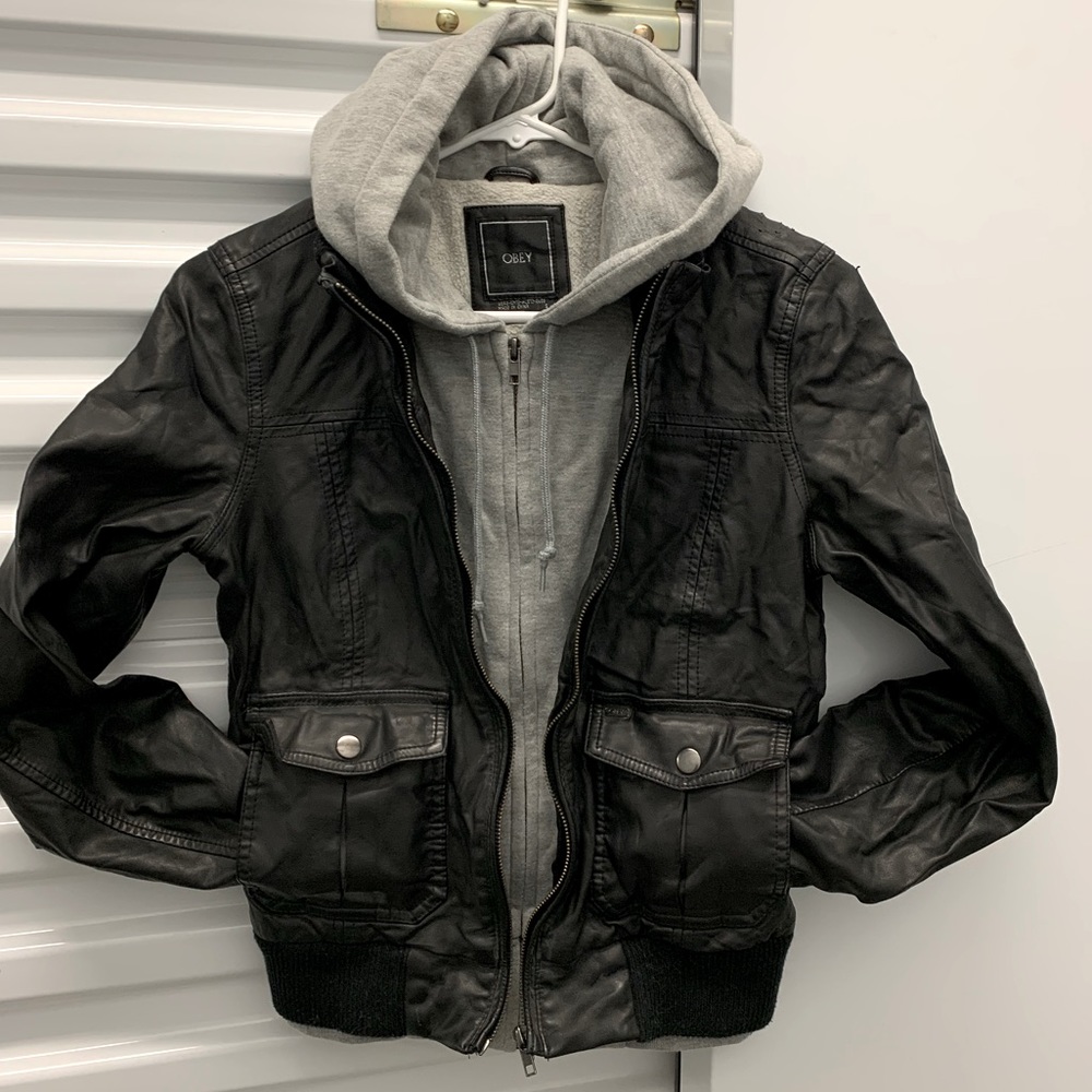 Obey leather jacket